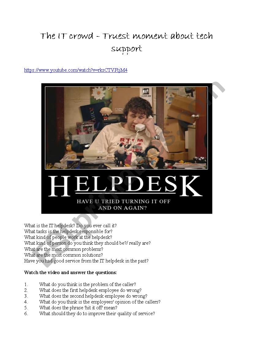 IT Crowd_Helpdesk worksheet