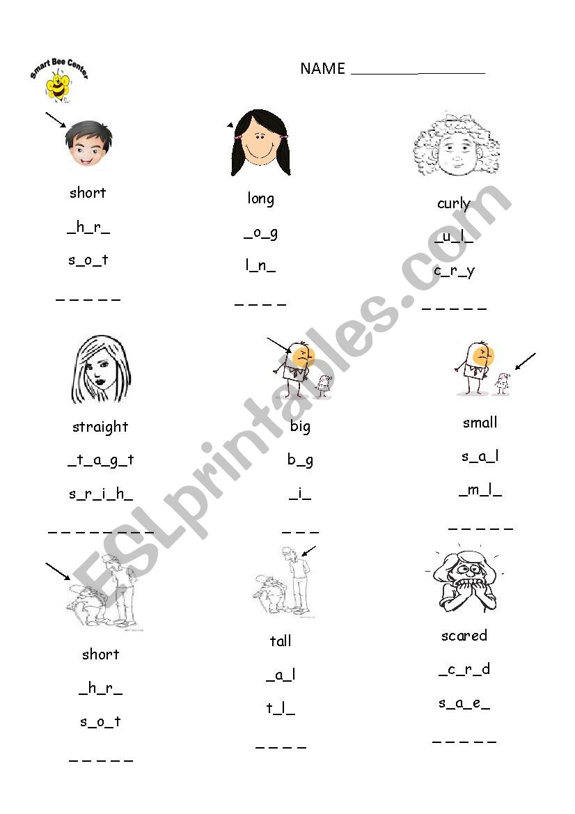 describing people worksheet