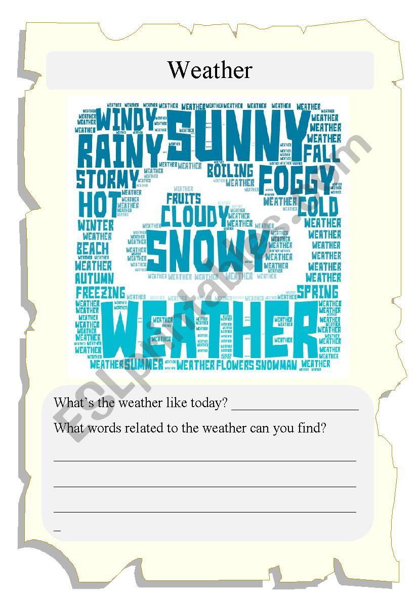 Weather worksheet