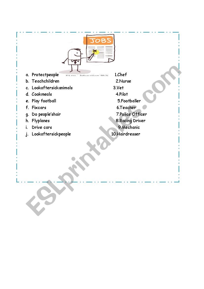 JOBS worksheet