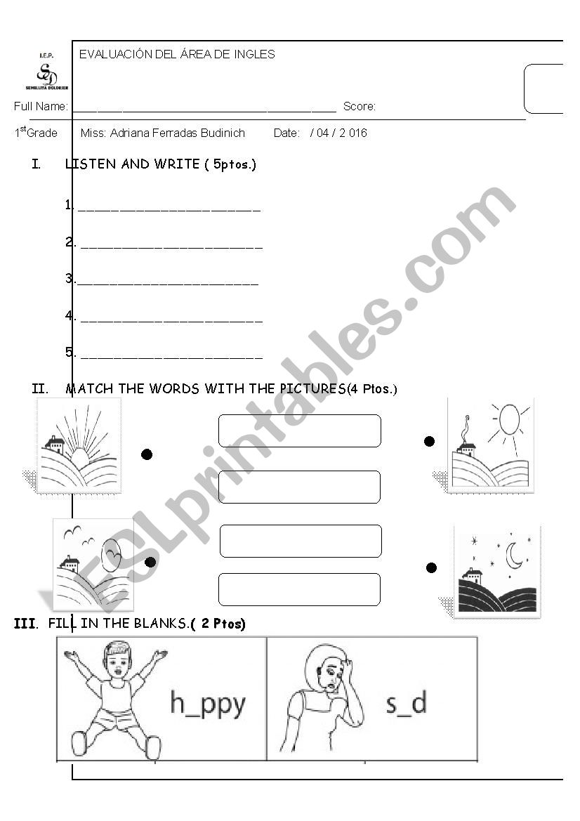 TEST GREETINGS worksheet