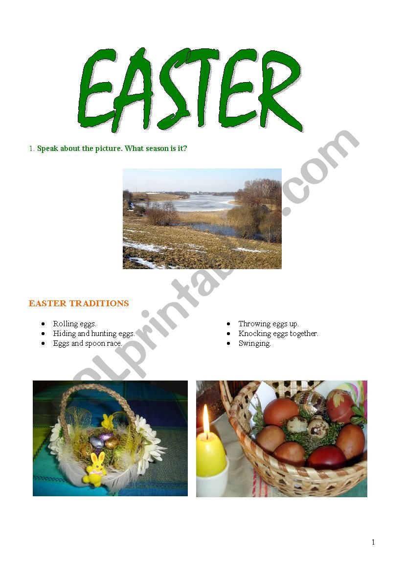 Easter worksheet