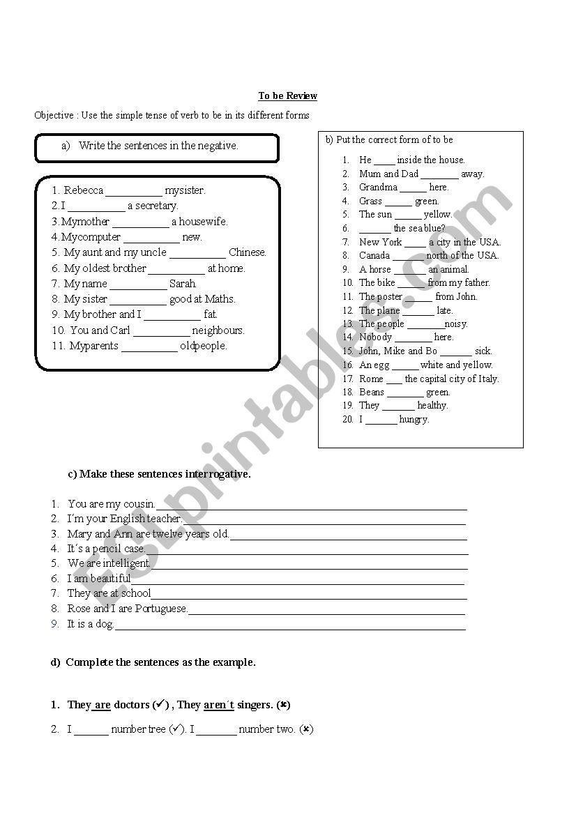 to be review - ESL worksheet by aydelina