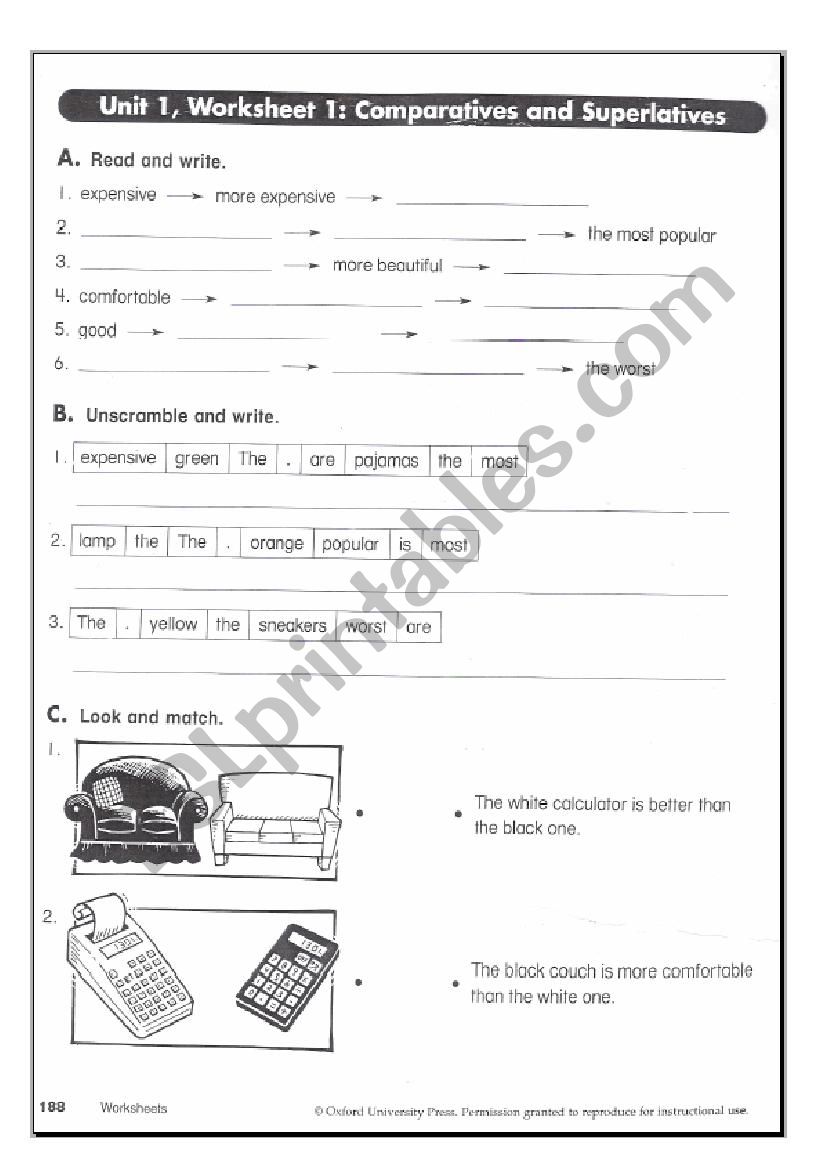 worksheet compararive worksheet