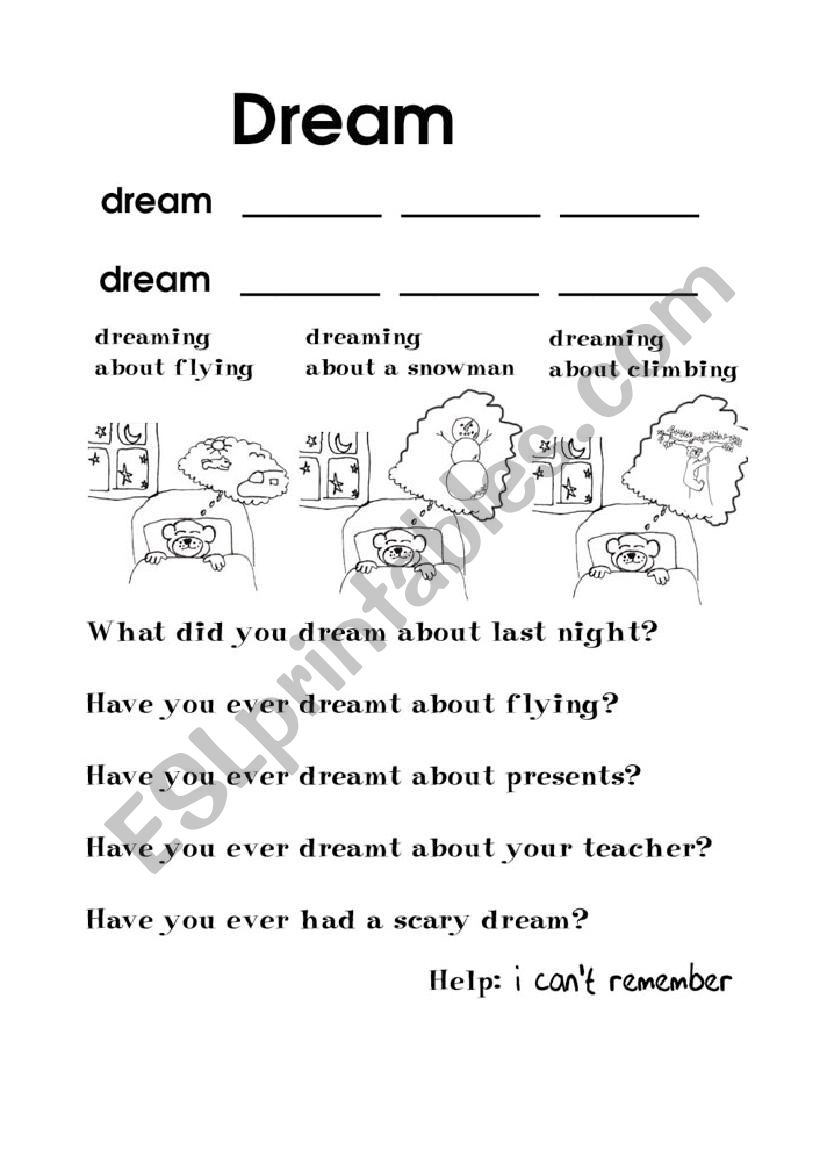 Action Dream worksheet