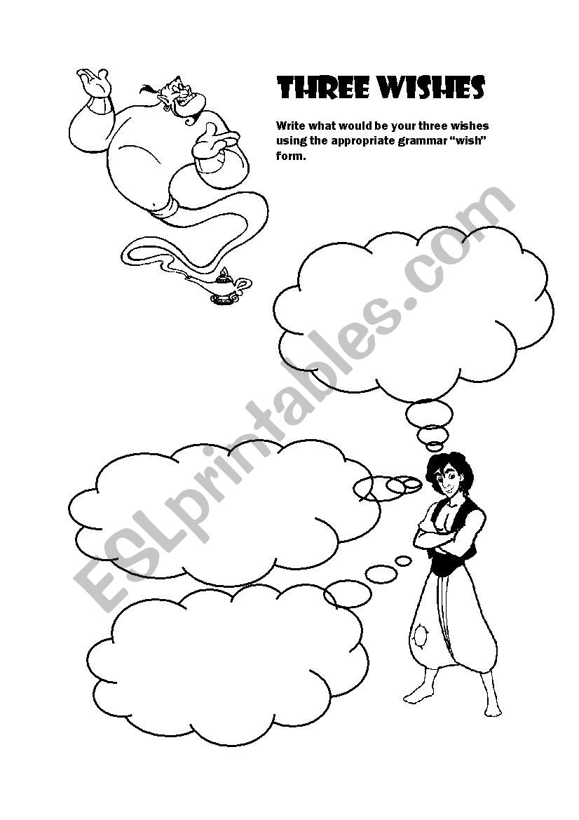 the three wishes coloring pages