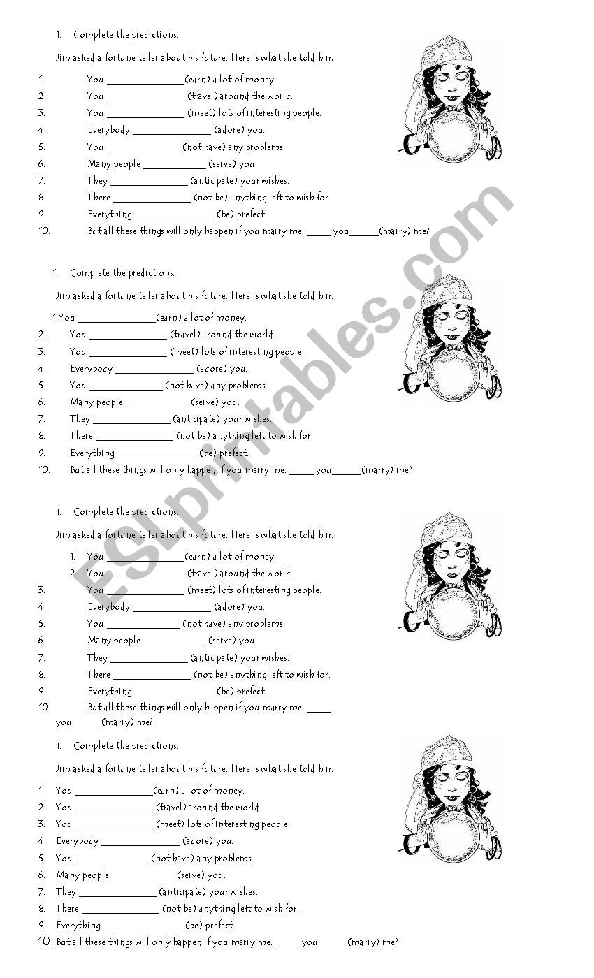 Will For Predictions ESL Worksheet By Natalygoncharova