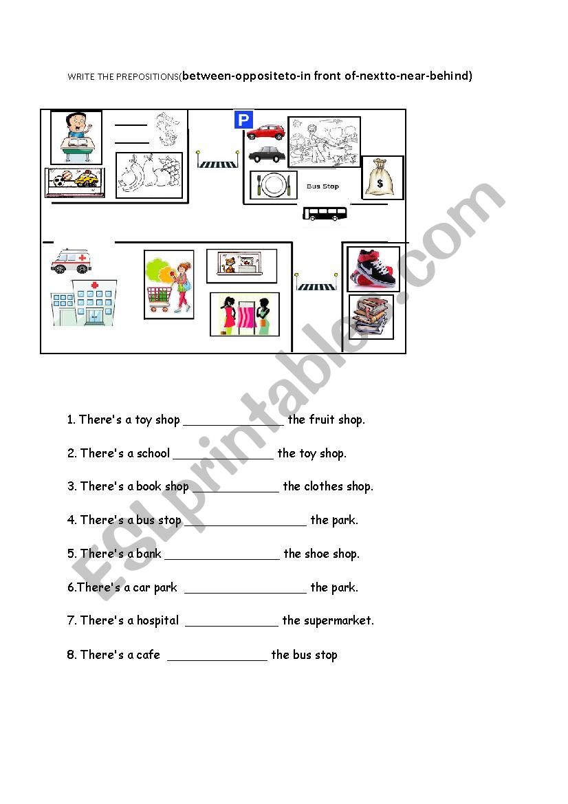 PREPOSITIONS worksheet