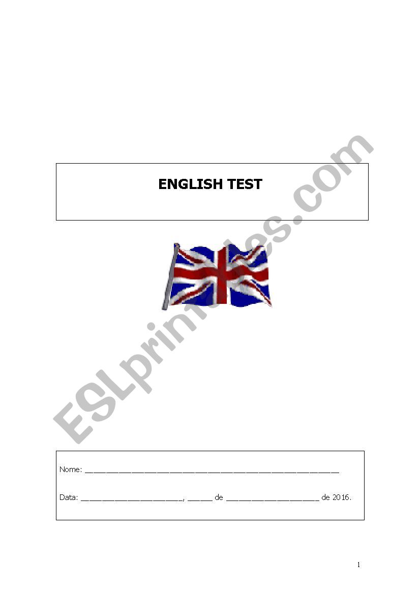 The working world - English test