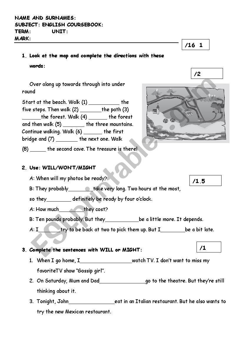 Test_Future tenses: will, might and going to