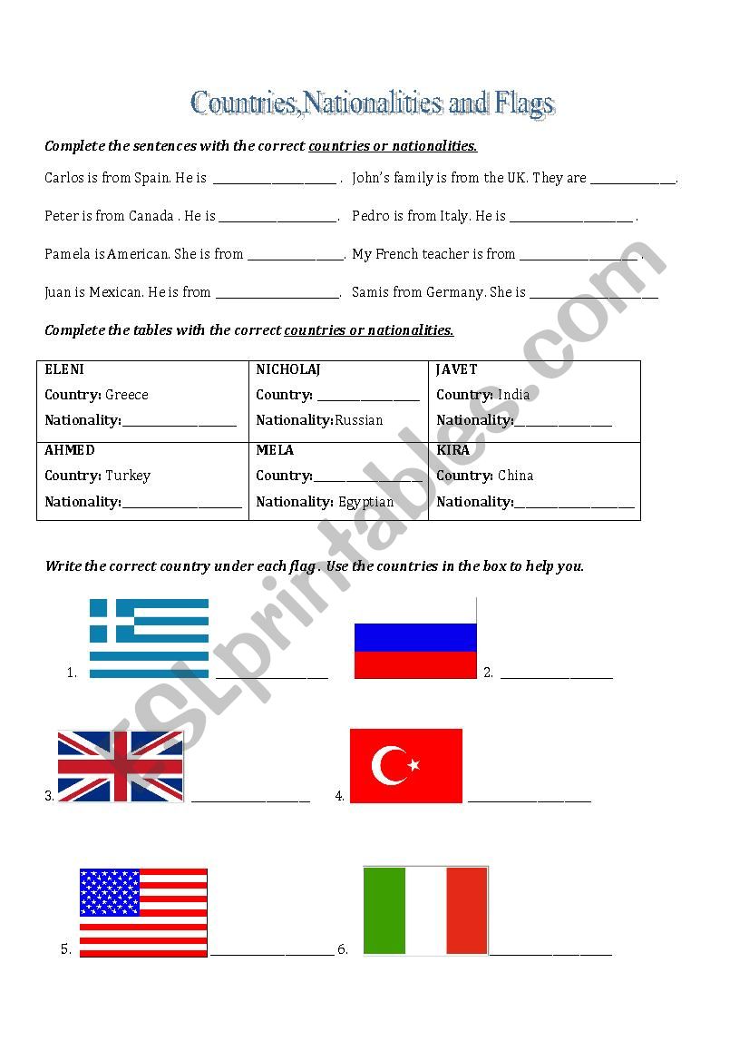 LONDON AND NATIONALITIES worksheet