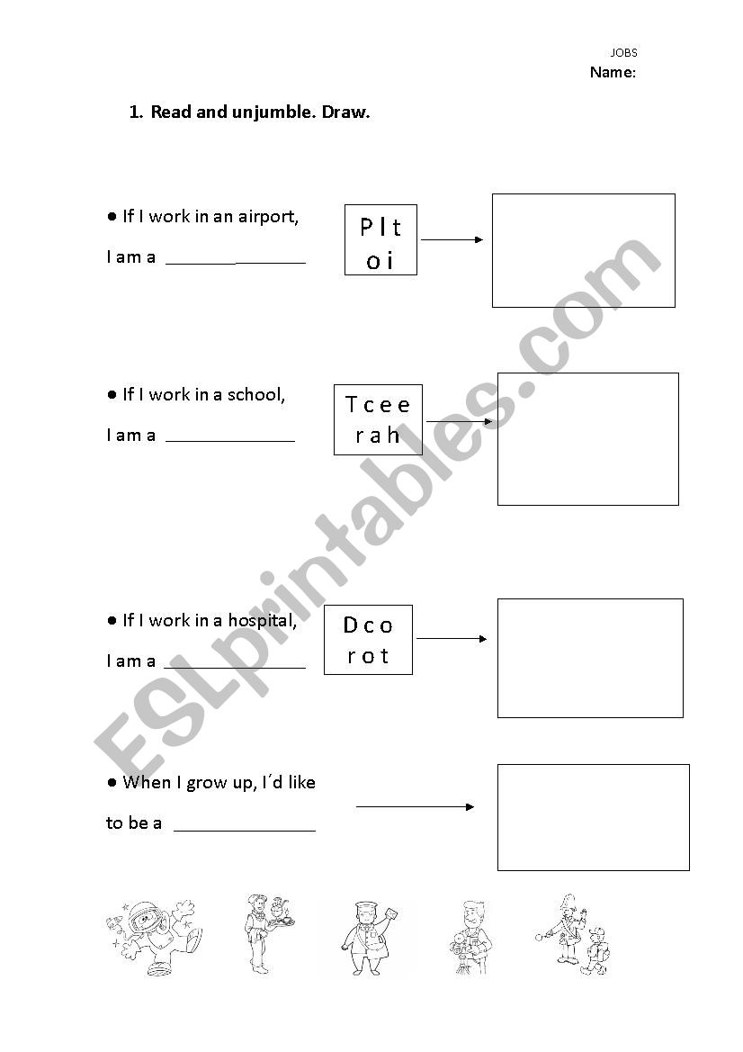 jobs esl worksheet by veromad