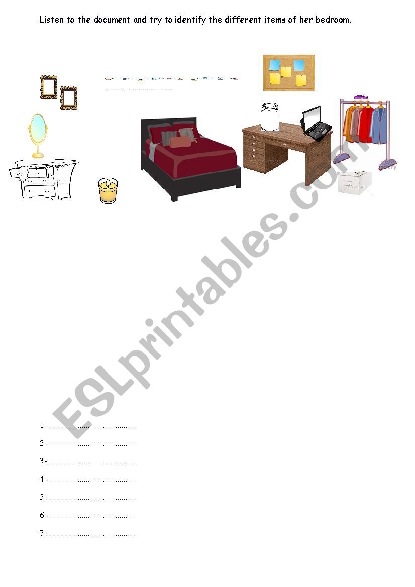 roomtour Emmy Rosam worksheet