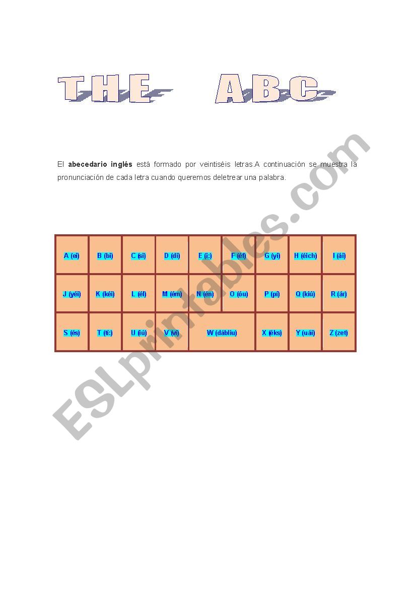 ABC worksheet