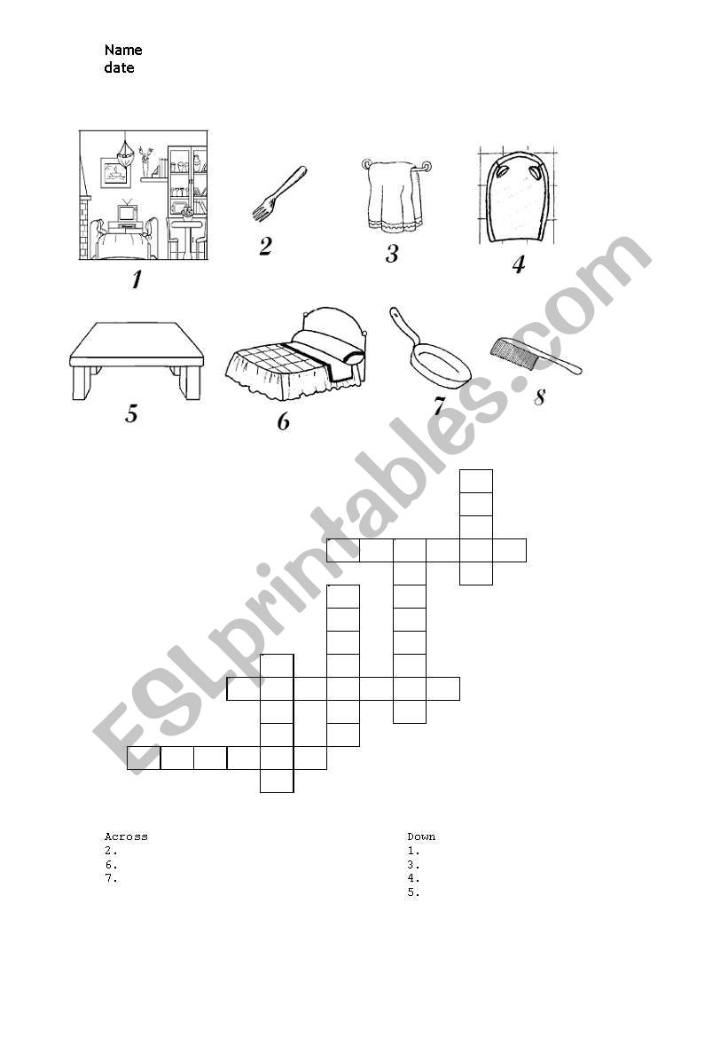 criss cross home worksheet