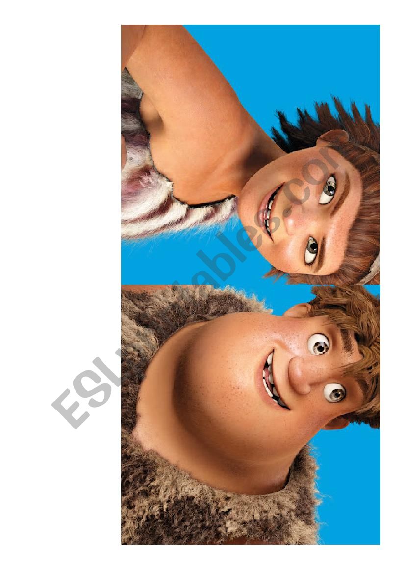 The Croods - flashcards worksheet