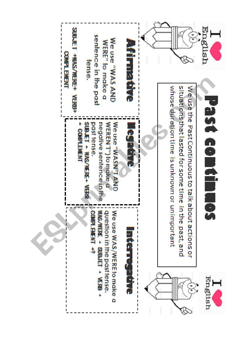 past continuos  worksheet