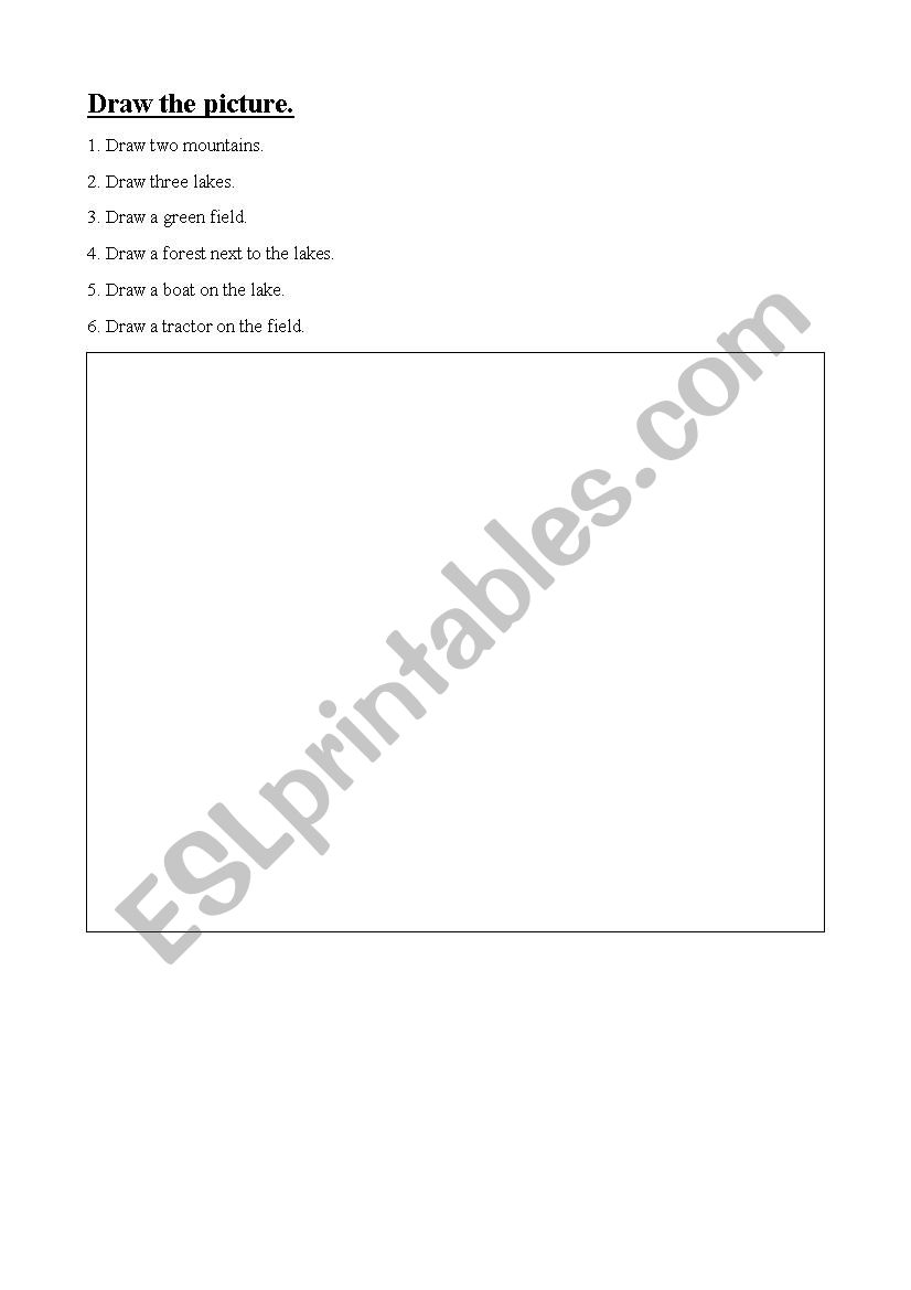 Landscape worksheet worksheet