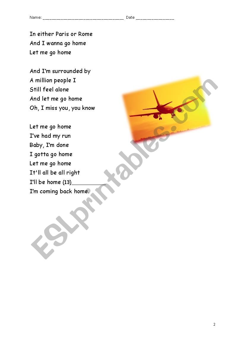 Michael Buble - Home song and nurser…: English ESL worksheets pdf