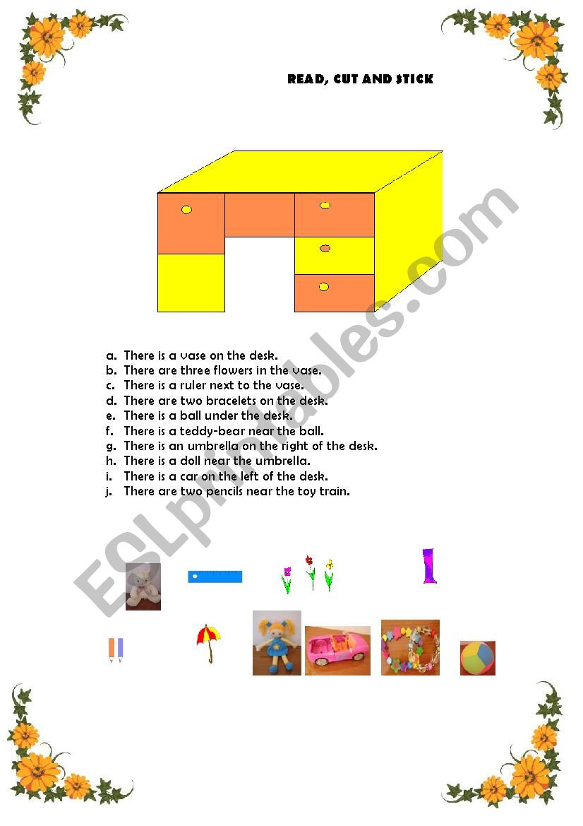 read cut and stick worksheet