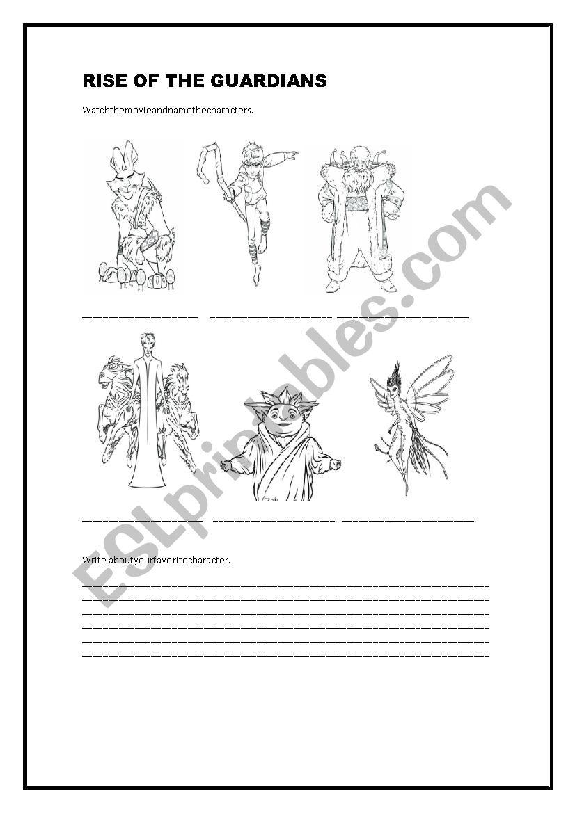 rise of the guardians coloring pages