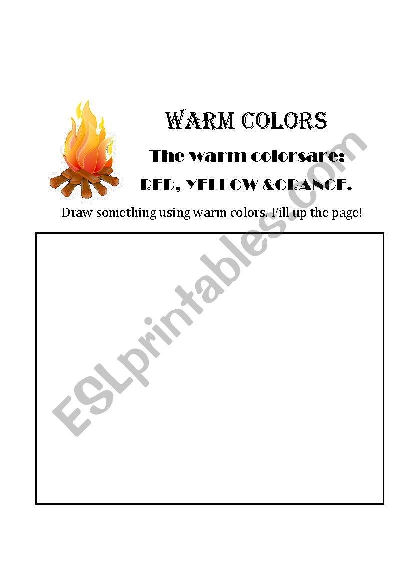 Warm Colors Worksheet worksheet