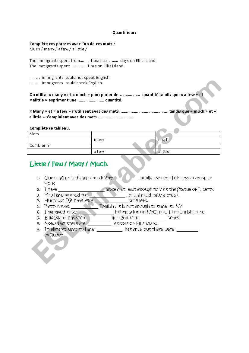 quantifiers worksheet