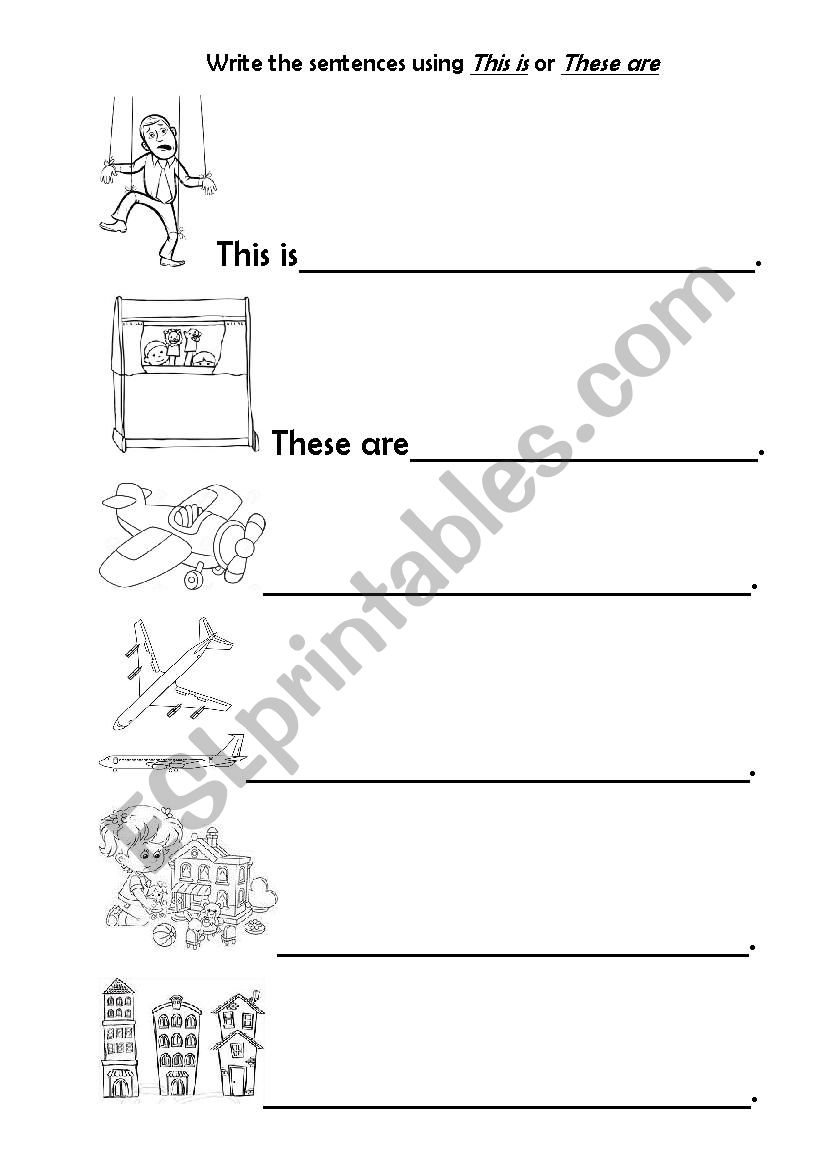 Toys_This is or These are worksheet
