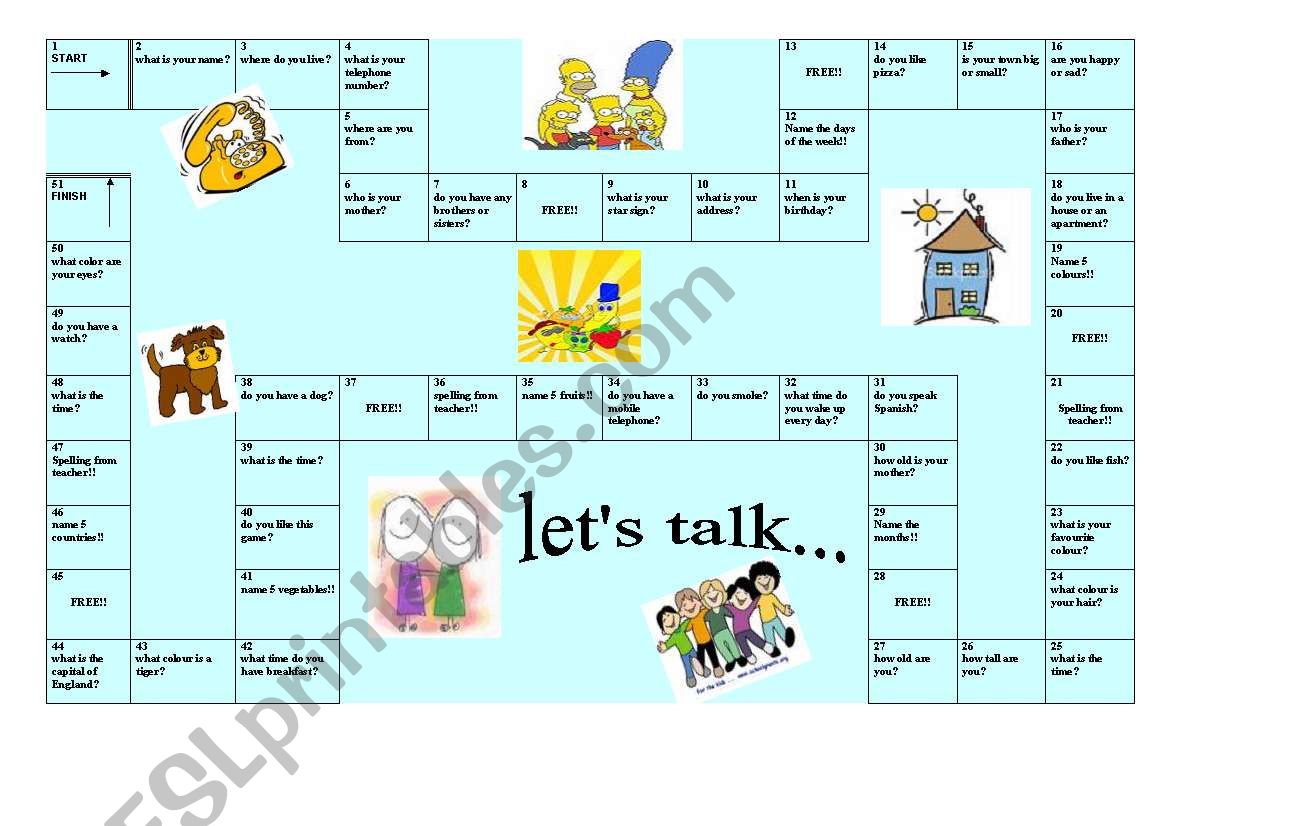 Let´s talk - ESL worksheet by Sulistya