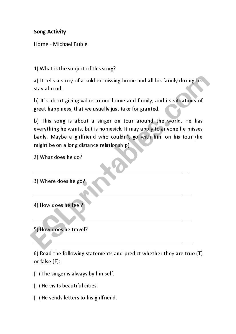 Home - Michael Bubble worksheet