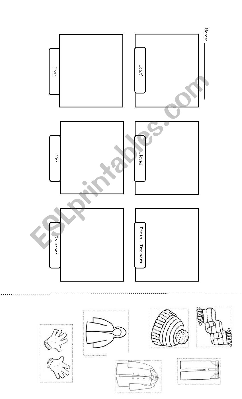 Clothes worksheet