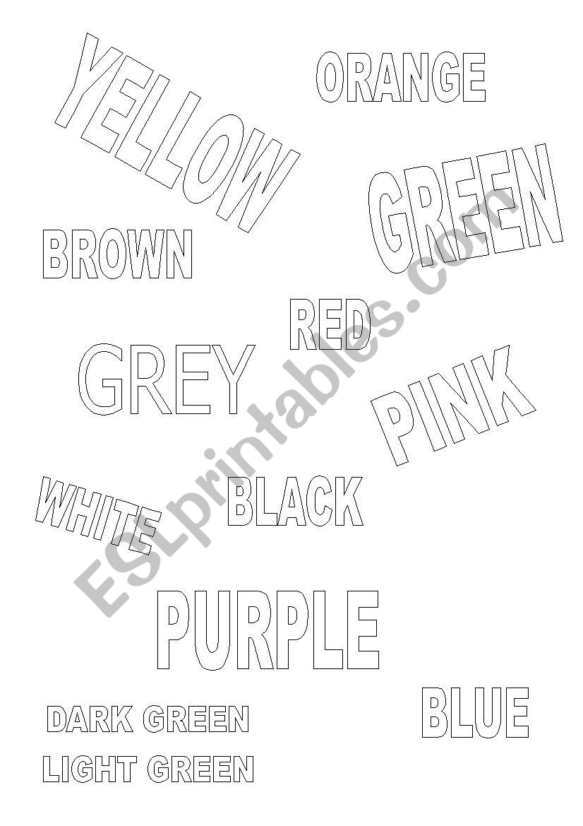 colouring Colours  worksheet