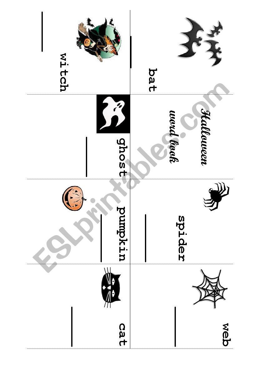 Halloween book worksheet