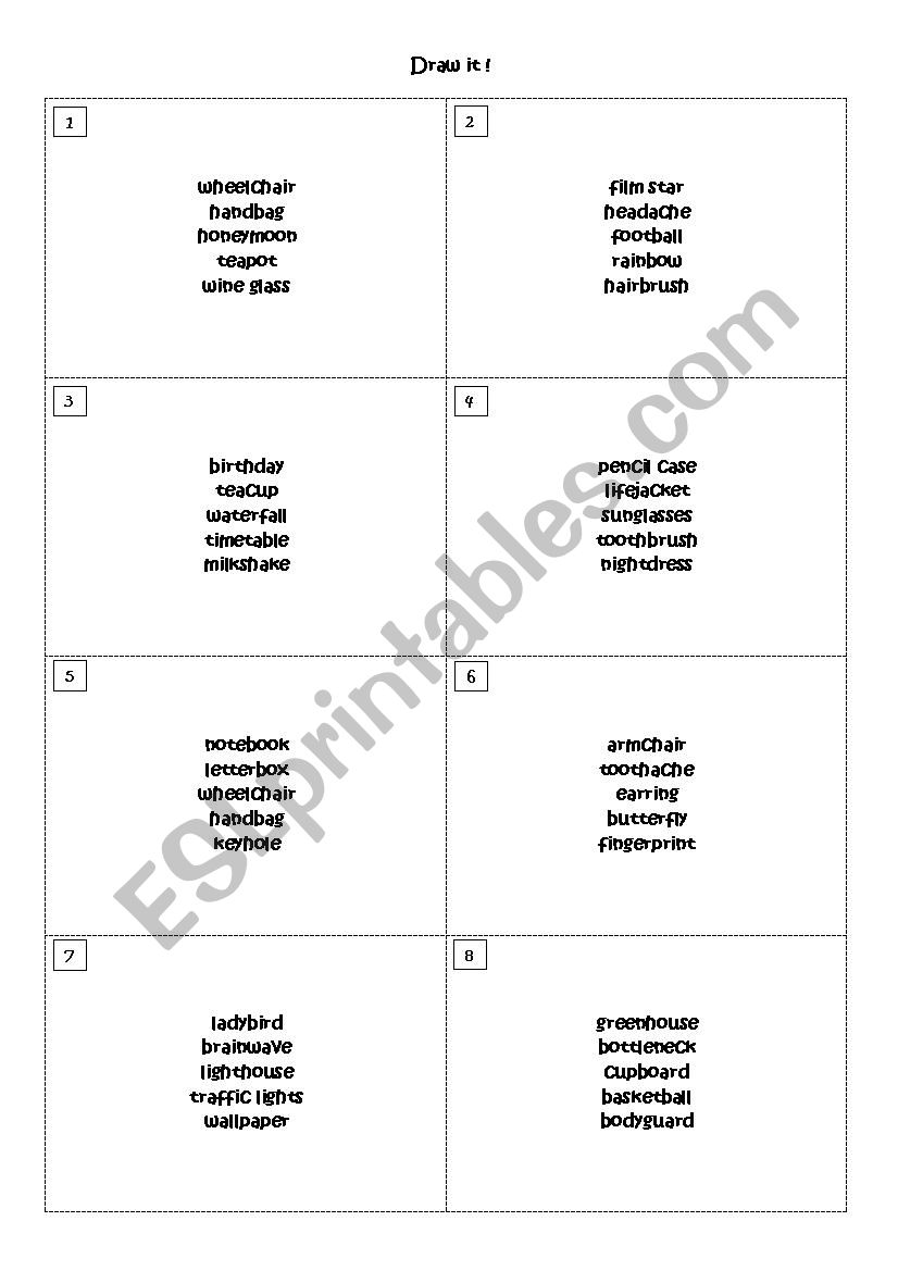 Draw it! worksheet