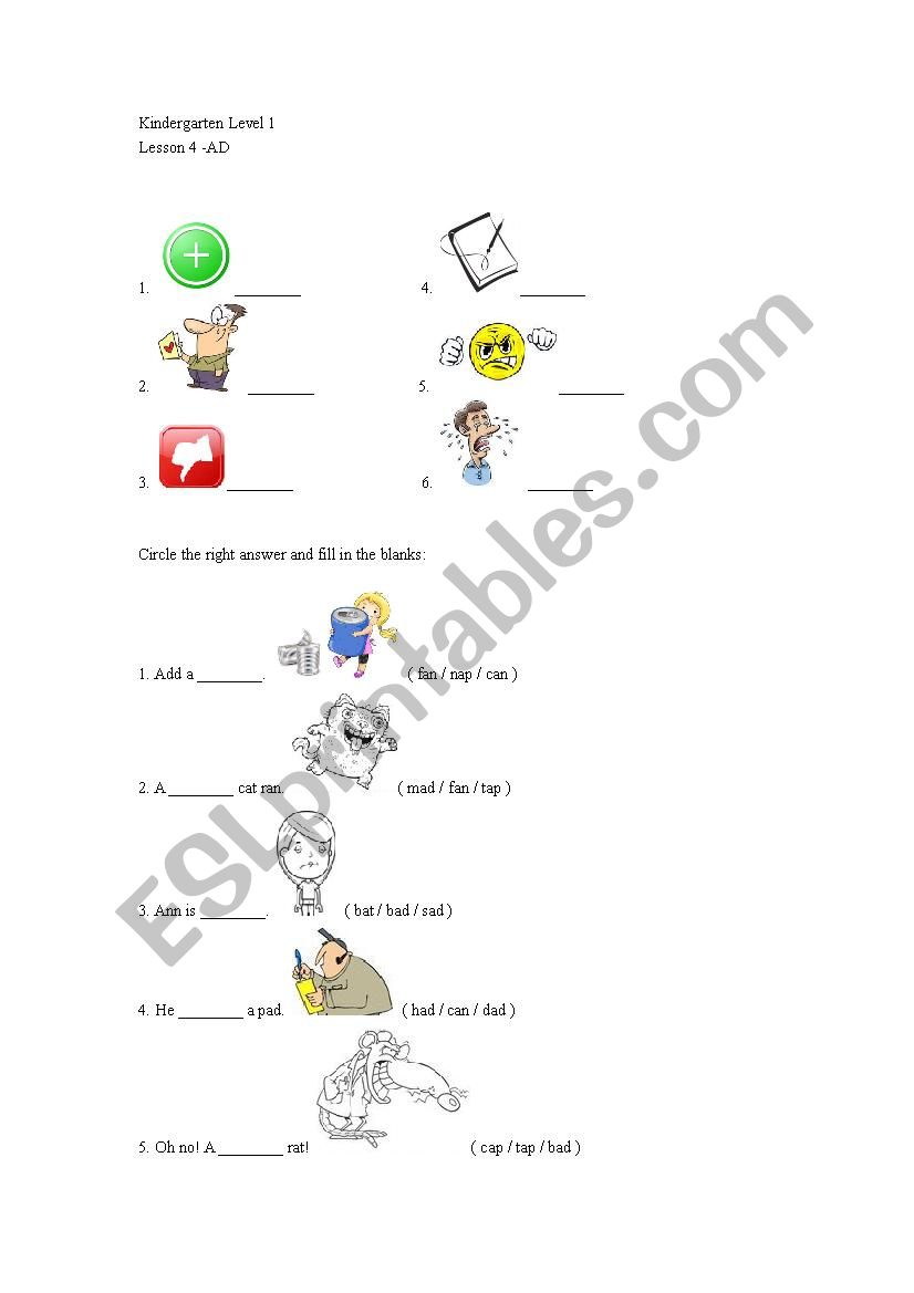 - AD Phonic worksheet worksheet