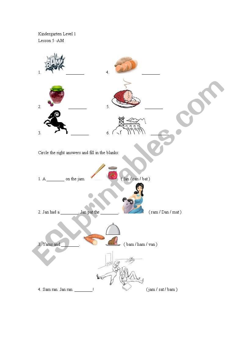 - AM Phonic worksheet worksheet