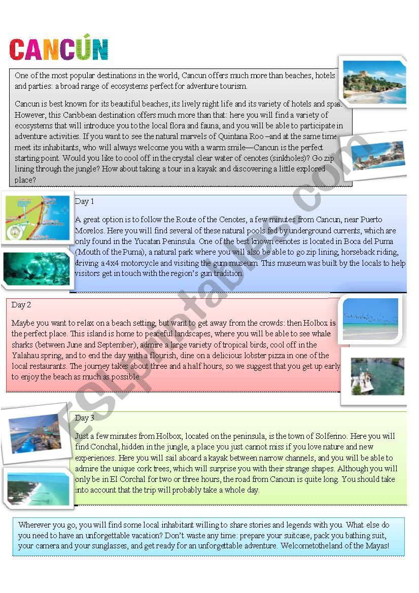 Travel Journal  worksheet