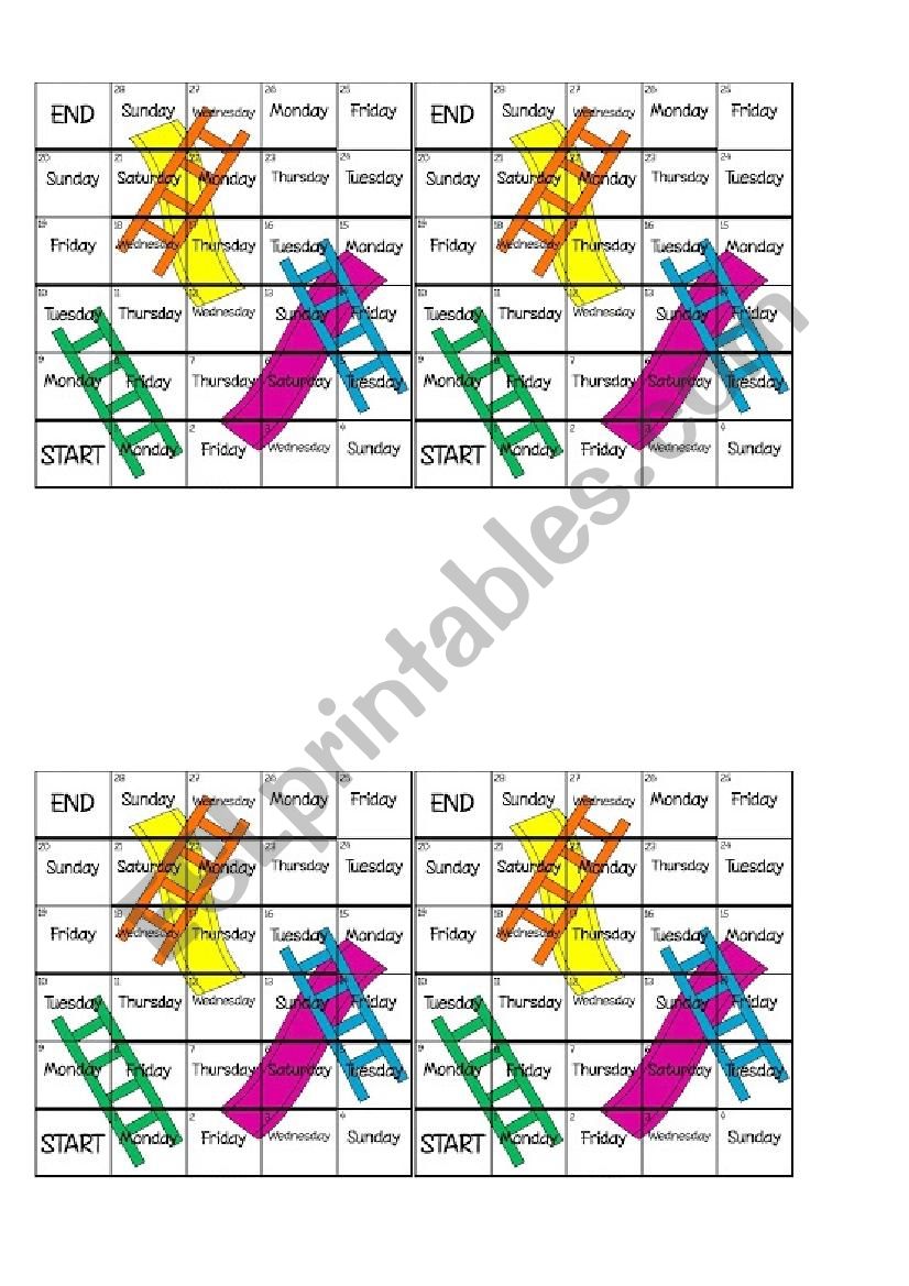 days of the week worksheet