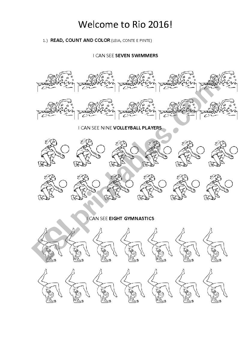 Welcome rio 2016 worksheet