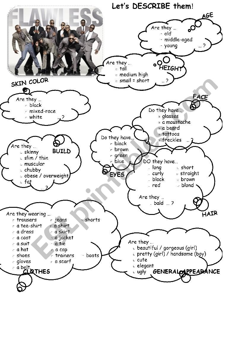 Physical description worksheet