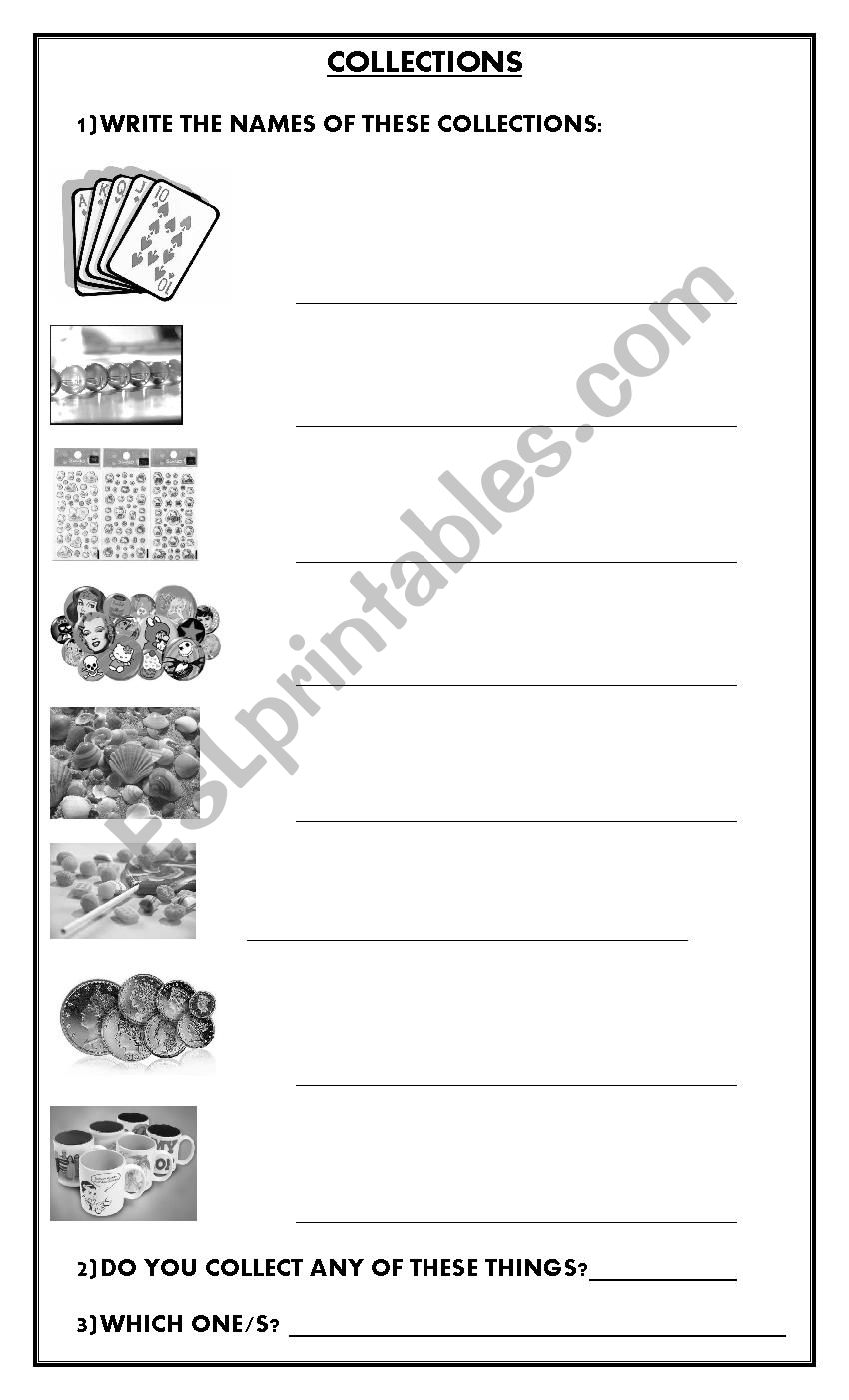 Collections worksheet