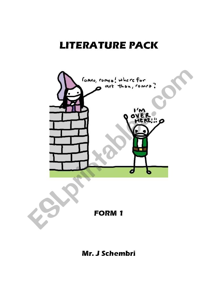 Form 1 poetry pack (part) worksheet