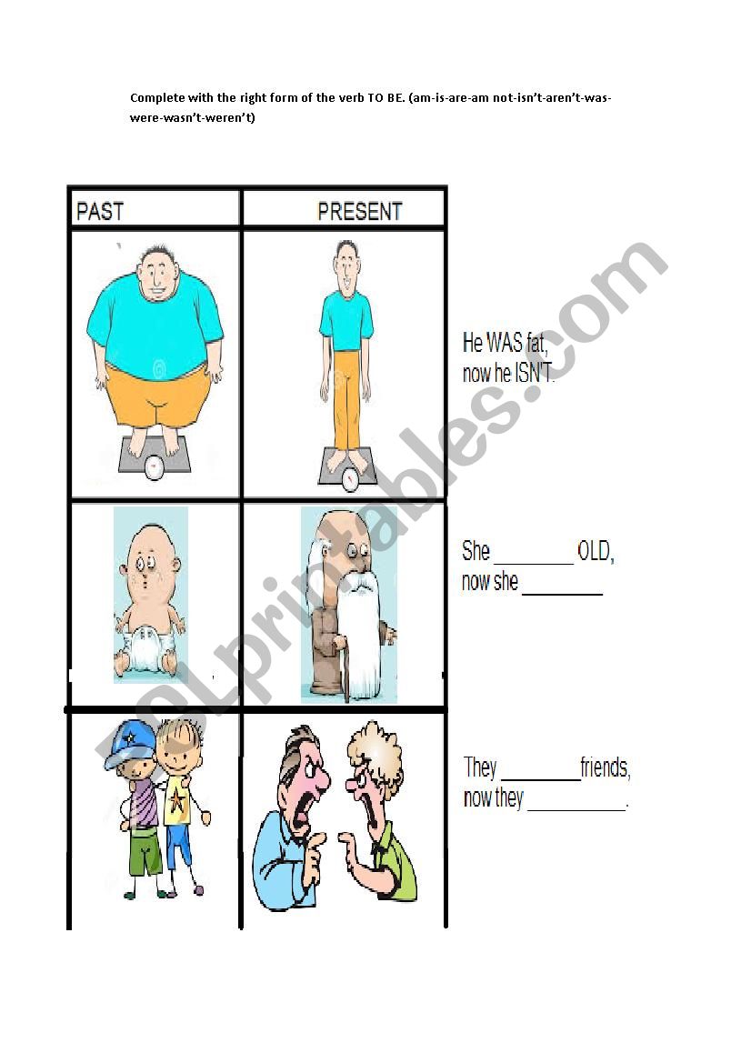 Was & Were worksheet