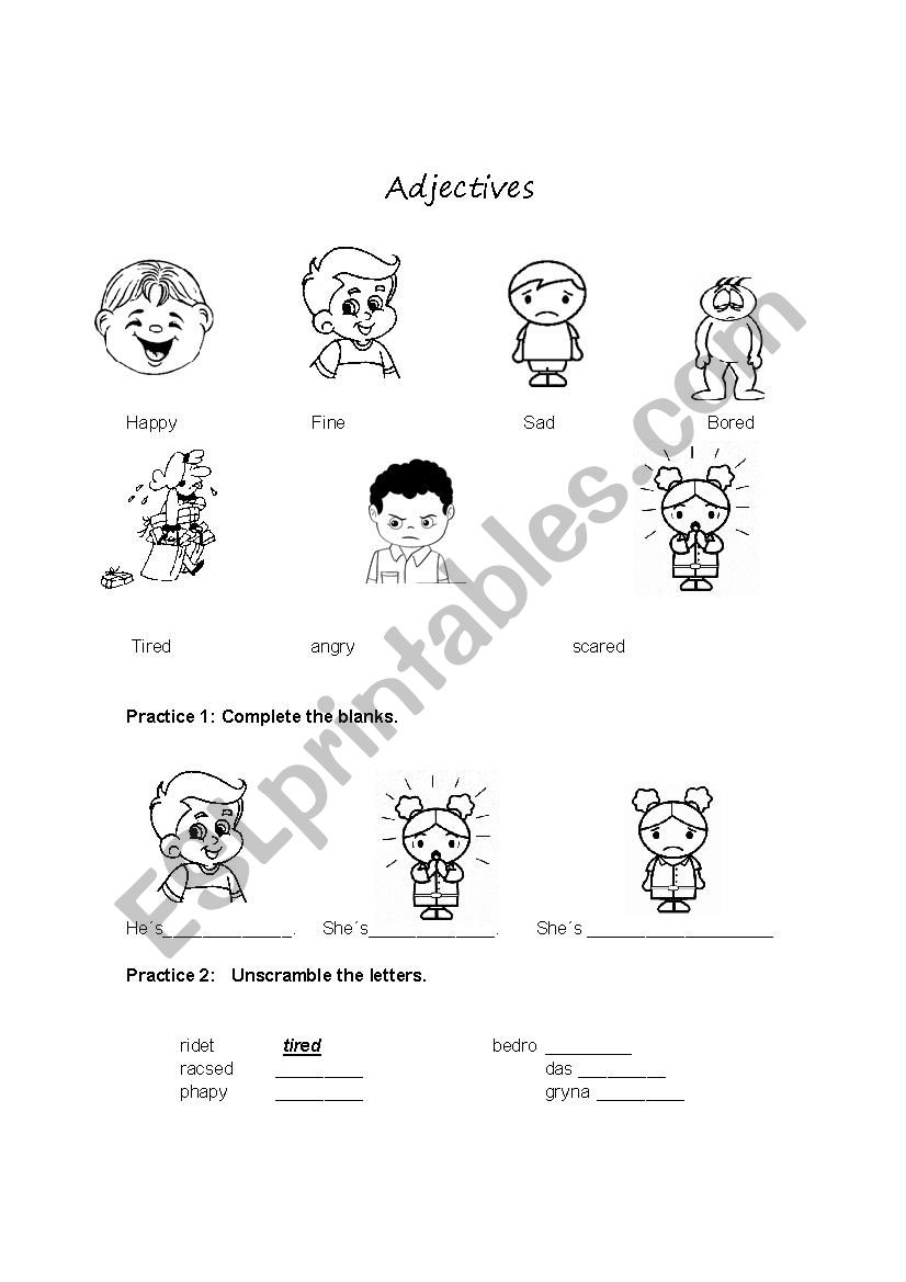 Adjectives Feelings 2 ESL Worksheet By Jackelina