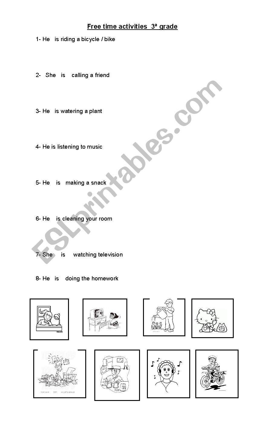 free time worksheet