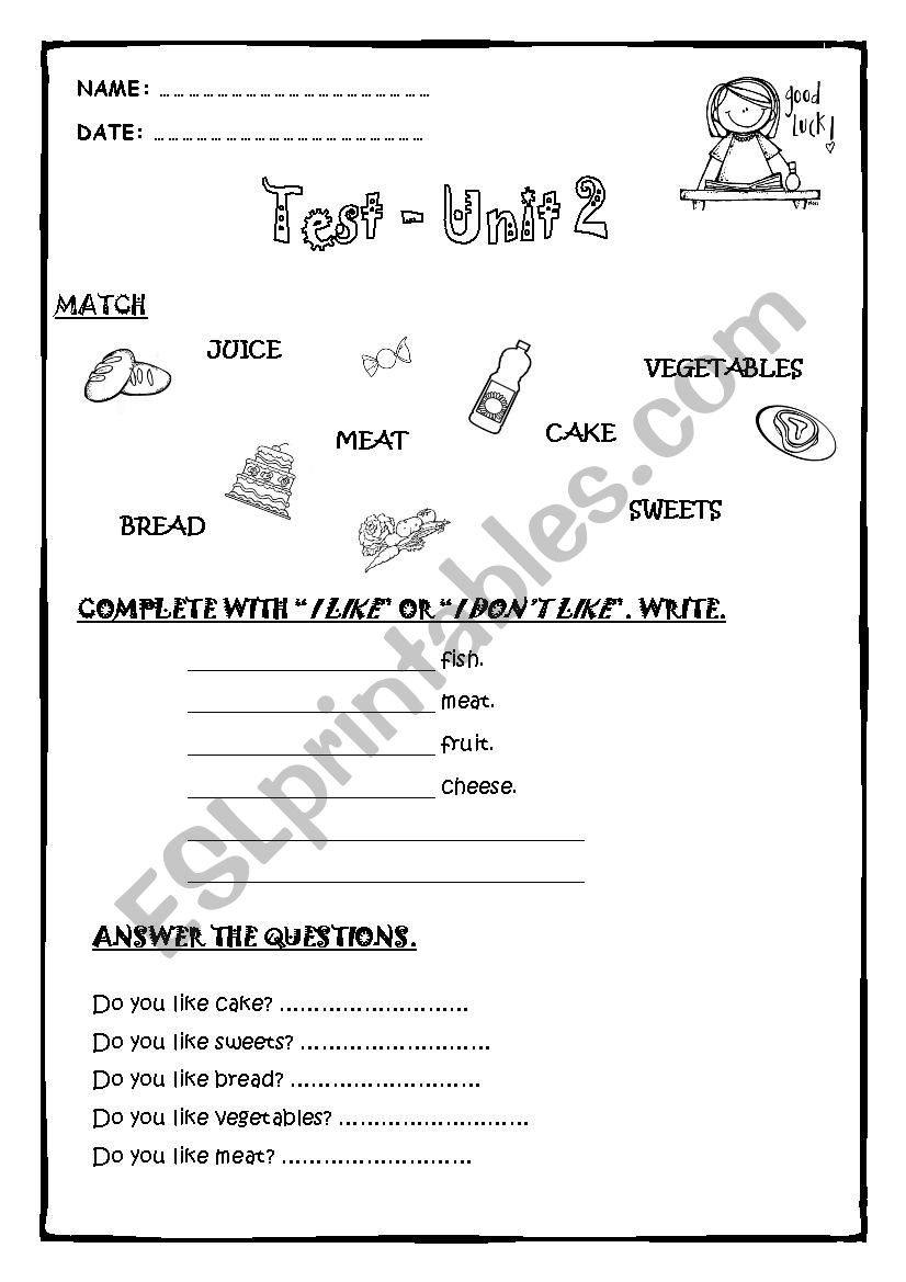 I like - test worksheet