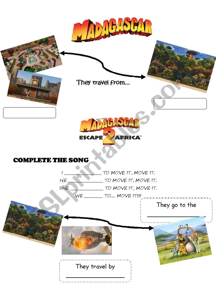 MADAGASCAR TRAILERS worksheet