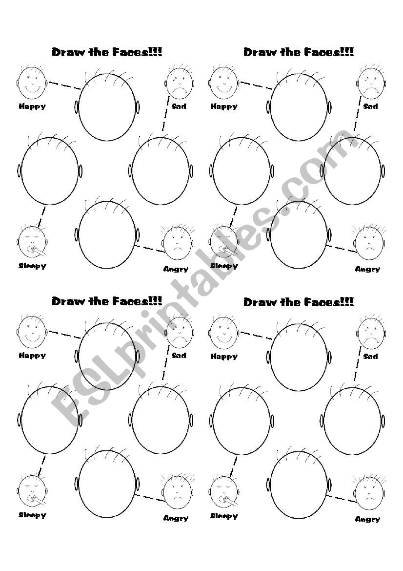 Draw the faces worksheet