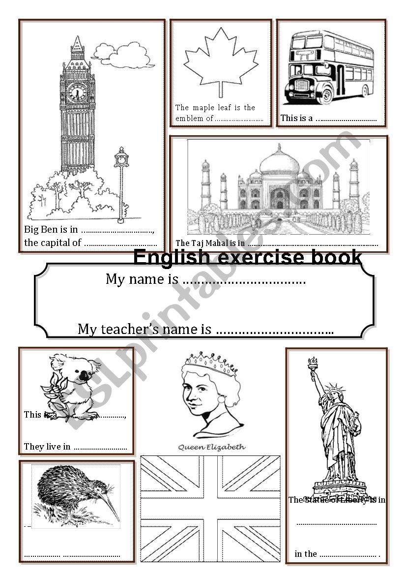 Presentation page for exercise book.