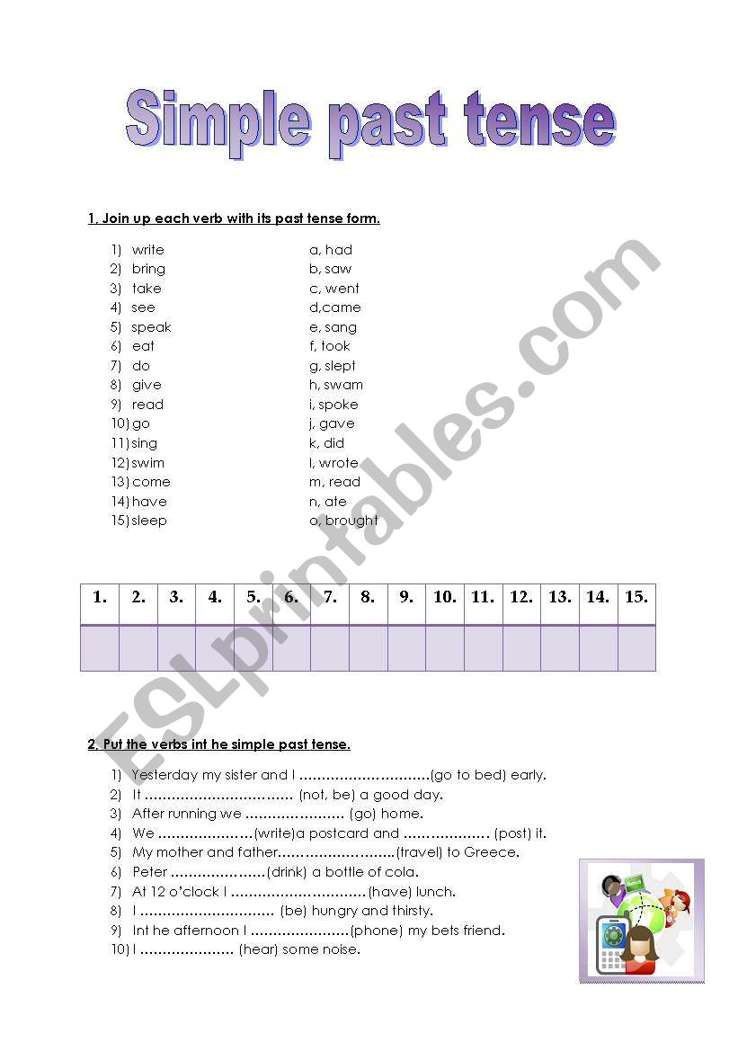Simple Past Tense - English Esl Worksheets For Distance Learning And D91